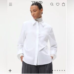 TWP Boyfriend Shirt - White, Size S/P NWOT